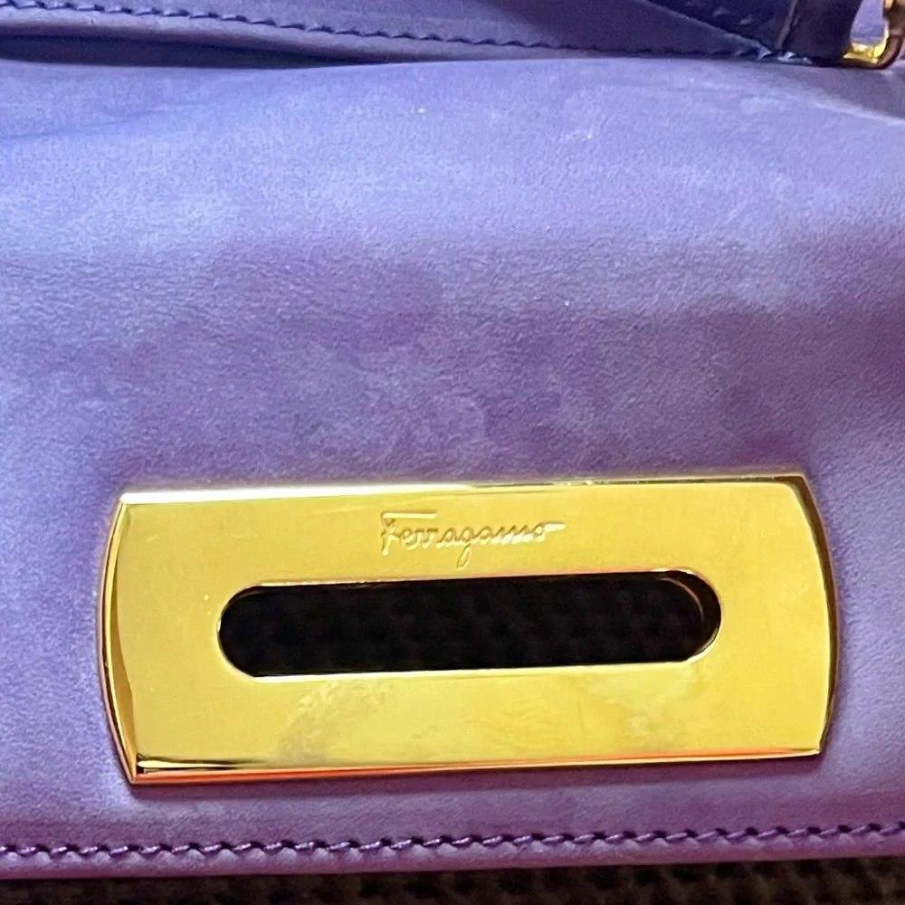 Authentic Salvatore Ferragamo Suede Purse - Picture 8 of 16